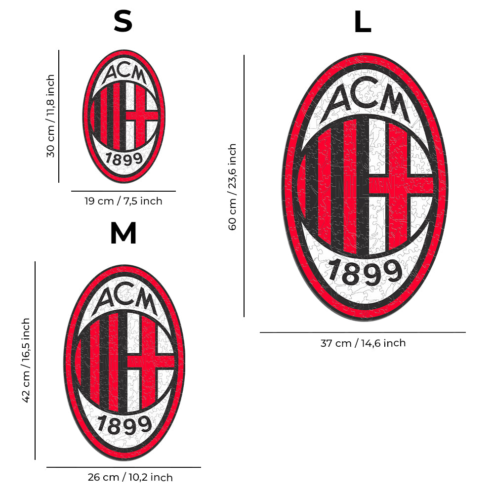 Voetbalpuzzel - AC Milan Logo
