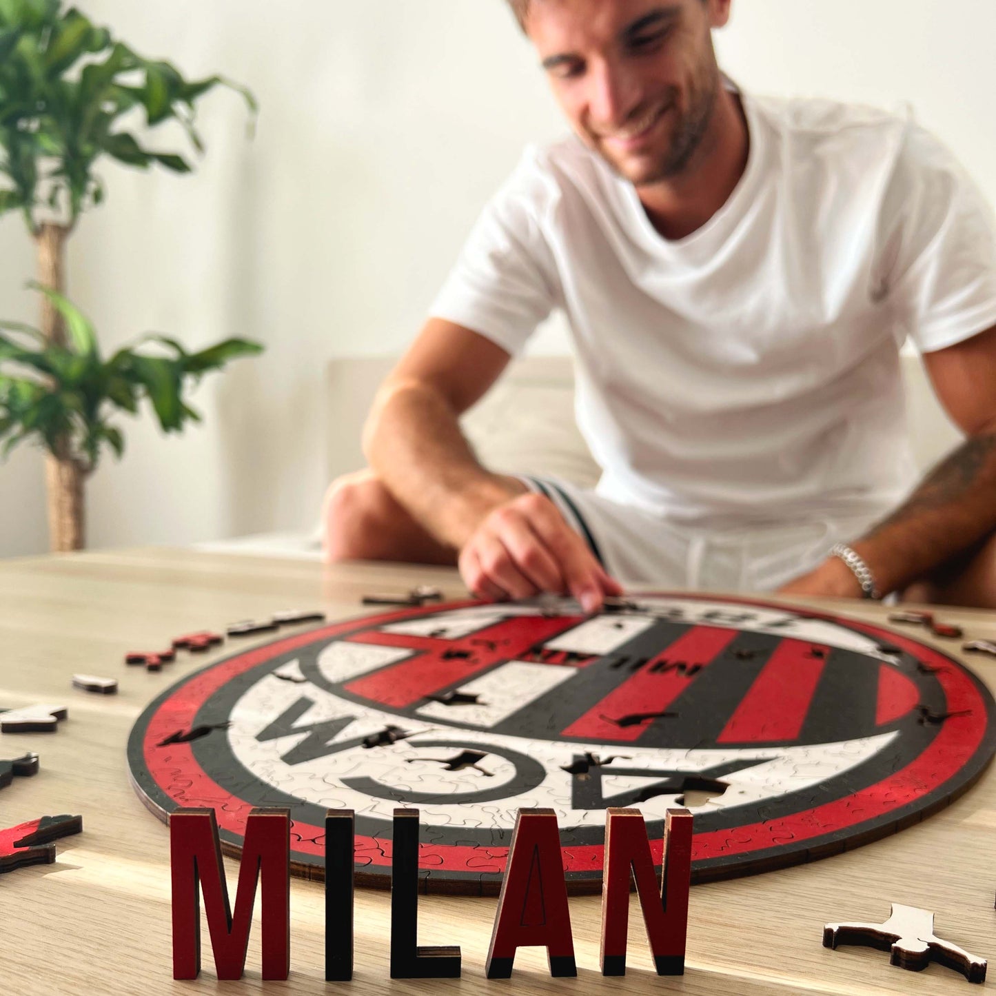 Voetbalpuzzel - AC Milan Logo