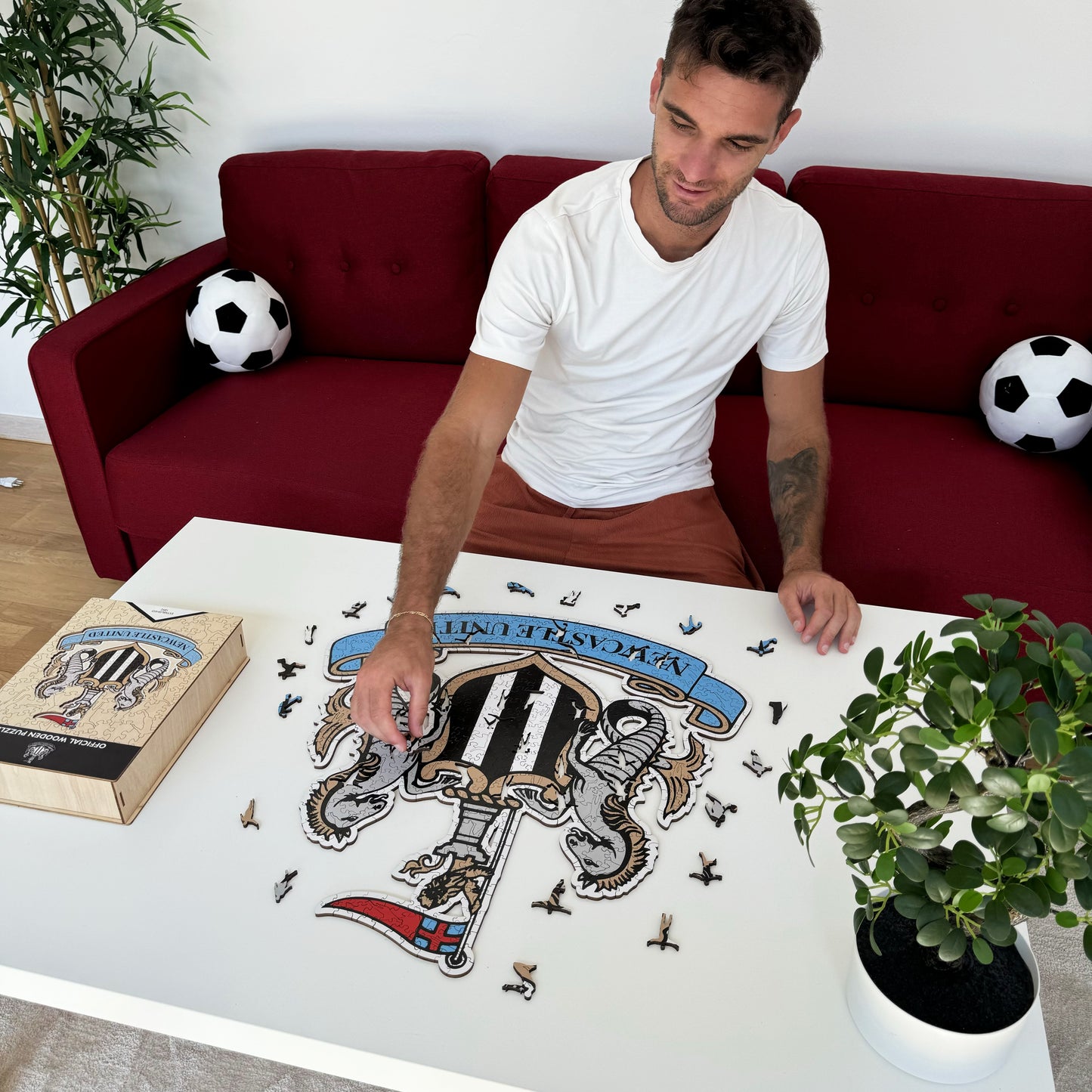 Voetbalpuzzel -Newcastle United FC Logo